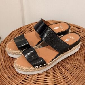 Franco Sarto A-Cappy Woven Platform Summer Sandal Womens 9